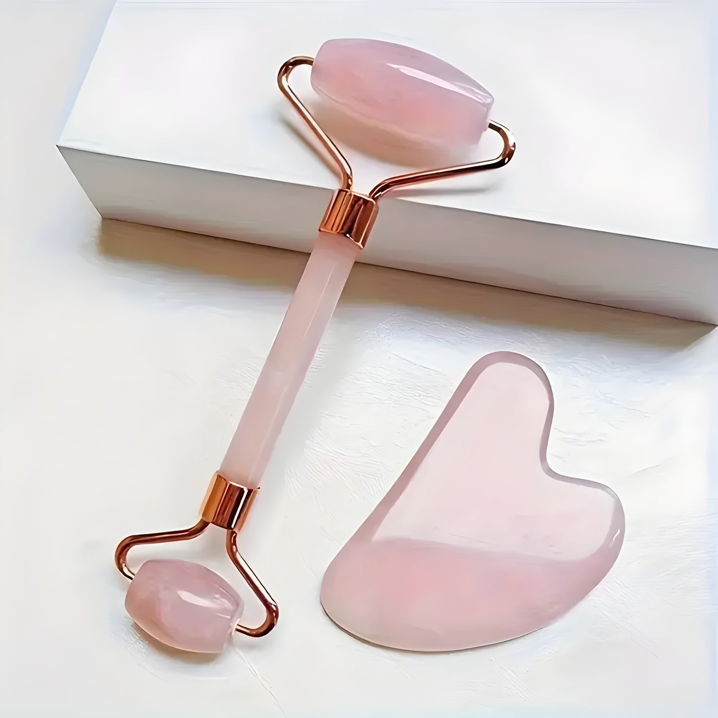 Kit Gua Sha & Roller en Jade Naturel – Révélez votre éclat naturel